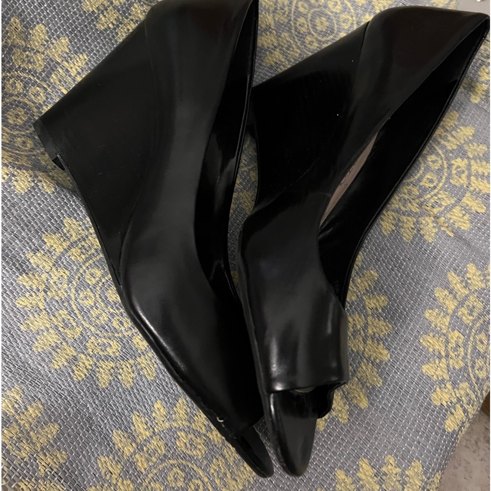 Black Franco Sarto Wedges, 7.5W